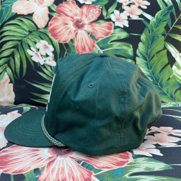Vtg 80s 90s T.I. Snapback Hat Empire State Express Train Green - Picture 4 of 7
